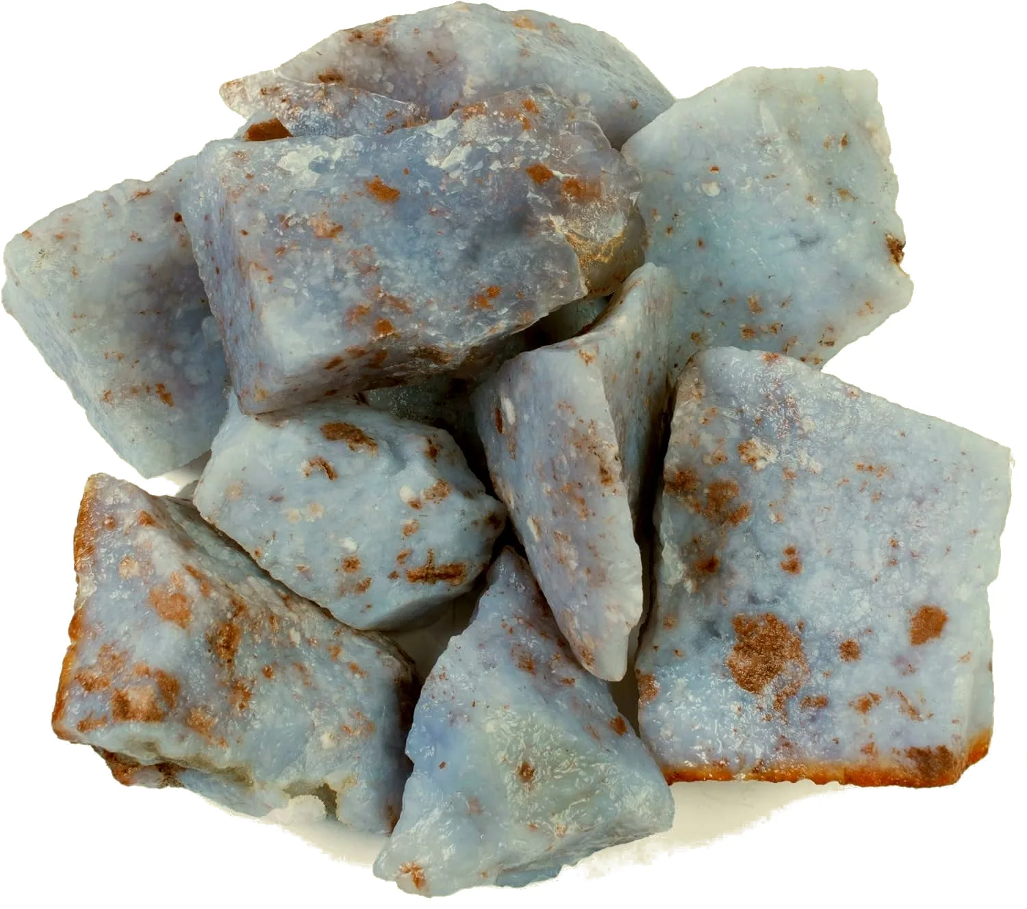 Blue Chalcedony Tumbled StonesPolished pale blue-gray pieces, well suited for gentle, nurturing communication work.View on AmazonRead Reviews