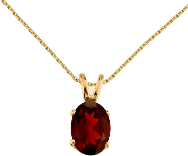 Garnet Pendant Necklace