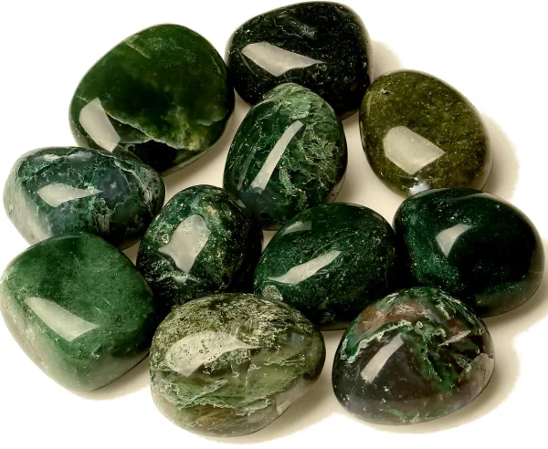 Moss Agate Tumbled StonesPolished pieces with natural moss-like inclusions, well suited for a garden or growth-focused practice.View on AmazonRead Reviews