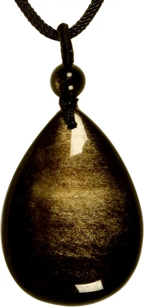 Obsidian Pendant Necklace