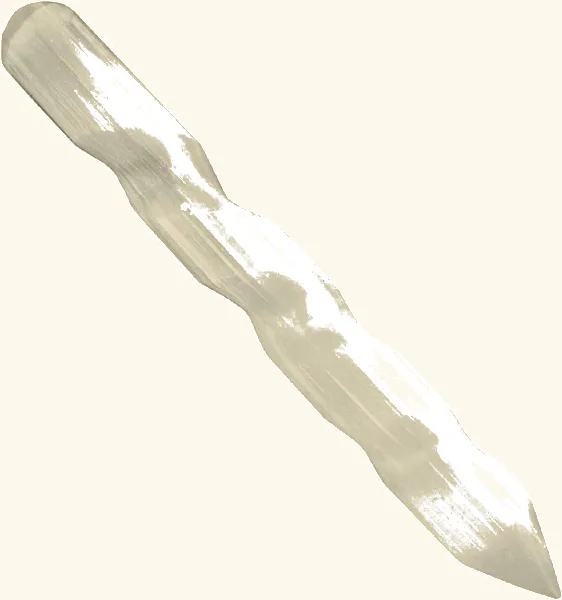 Selenite Charging WandA wand-shaped piece, well suited for cleansing other crystals.View on AmazonRead Reviews